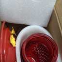 Kingsyard Hummingbird Feeders for Outdoors Hanging, 24 Ounce, Glass Hummingbird Feeder with Ant Moat & 6 Bee Guard Feeding Ports, Leak-Proof, Red