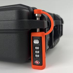 LAFENLIN TSA Approved Firearm Travel Case Locks, Gun Case Hard Pistol Cases Lock Gun Carrying Case Lock, Cut-Proof Case TSA Padlocks for Rifles/Revolver/Handgun/Camera Hard Cases (Orange-1 Pack)