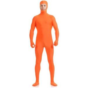 ATHX Men's and Women's Spandex Open Face Bodysuit Costume Adult Stretchy Halloween Cosplay Body Suit Zentai Suit Outfits. Size S