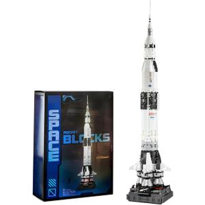 APENGBAOL Saturn V Space Rocket and Vehicles Building Blocks Set,613 Precision Space Shuttle Building Block Toys for Kids .Gifts for Adults