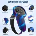 Silicone Cover Set Compatible with Meta/Oculus Quest 3s Accessories, Silicone Face Cover, Controller Grip Cover, Camera Lens Protector, VR Shell Cover, Protective Lens Cover, Not Fit Quest 3