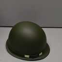 WWII US Army M1 Steel Helmet Replica - WW2 Gear with Canvas Chin Strap, Mesh Cover, Cat Eye Band & DIY Stickers