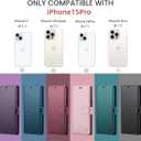 Wallet Case for iPhone 15 Series, RFID Blocking Credit Card Holder, PU Leather Folio Flip Kickstand Protective Shockproof Cover for Apple 15 Series (Purple, iPhone 15 Pro - 6.1")