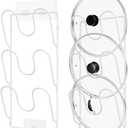 ORDORA 2 Pack Pot Lid Organizer Rack for Cabinet Door, 6-Tier Pot Lid Holders inside Cabinet, No Drilling Adhesive Wall Door Mounted Rustproof Pots and Pans Cover Organizers for Kitchen Storage, White