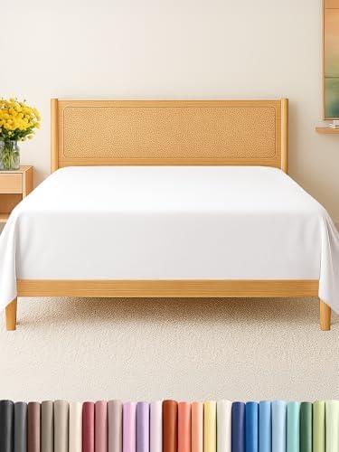 Amazon.com: Twin Size Flat Sheet - Hotel Quality Top Flat Bed Sheet Only - Ultra-Soft, Comfy, Breathable & Cooling - Fade & Wrinkle Free - Easy-Care, Stain & Shrink Resistant Bedding - Oeko-Tex - Antique White : Home & Kitchen