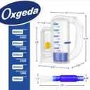 Incentive Spirometer Breathing Exercise Device for Lungs, Lung Exerciser Device, 5000ml Capacity for Deep Steady Inhalation Practice with Airflow Indicator