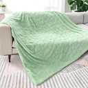 Bcareself Faux Fur Throw Blanket Ultra Soft Plush Fluffy Blanket for Couch, Bed, Sofa - Lightweight Yet Warm Winter Blanket for Women Men - Machine Washable Valentine Gifts 50x60 Inches Sage Green