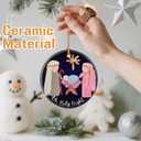 3 x Nativity Scene Christmas Ornament, Jesus Birth Christmas Ornament, Holy Family Decoration, Religious Holiday Decor | Gifts for Christian, Gifts for Religious Women - Style H