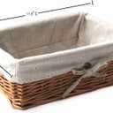 Kingwillow, Storage basket, Natural wicker Storage Bins Rectangular Basket,Arts and Crafts.