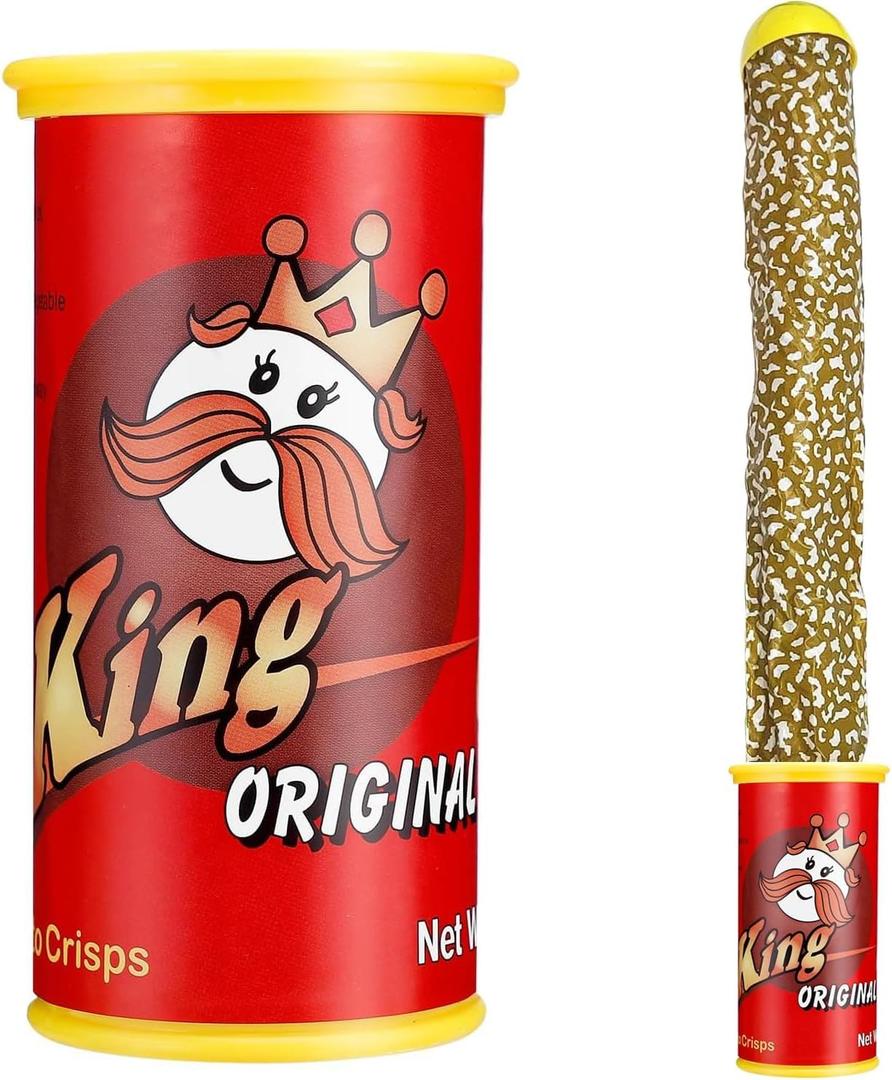 PrankToy for Adults,Snake in Can Prank,April Fools Pranks Chip Snake Can for Kids,Prank Stuff Gags Practical Joke Toys for Halloween Party,Red 1 PCS