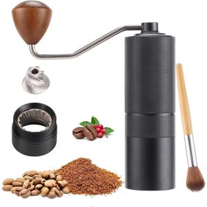 Manual Coffee Bean Grinder,Popsweeter C38 hand coffee grinder with Stainless Steel Conical Grinding Burr for Espresso,Pour Over,FrenchPress,Moka,Americano, for Office Home Traveling Camping