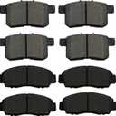 SIPAUTEC-Front and Rear Brake Pads 4-Wheel Set Ceramic Disc Brake Pads Replacement For 2008/2009/2010/2011/2012 Honda Accord EX,EX-L