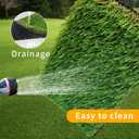 1.77" Pile Height Thick Artificial Grass Turf Lawn 3.3FT x 5FT Realistic Faux Grass Rug Customized Size Indoor Outdoor Garden Lawn Landscape Synthetic Grass Mat Pet Turf with Drain Holes