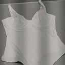 FeelinGirl Shapewear Bodysuits for Women Tummy Control Body Suits Deep V Neck Thong Body Shaper (Large, White)
