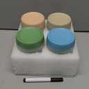 DRKIO 16 Oz Overnight Oats Containers with Lids - 4 Pack Glass Storage Jars with Airtight Lids Wide Mouth Mason Food Jars Great for Meal Prep Salad Chia Pudding Snacks Yogurt Sugar Spice Cereal