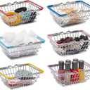 Juvale Mini Metal Storage Organizer Baskets for Makeup and Beauty Supplies (6 Pack)