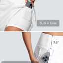 ISEEGZ Golf Tennis Skirts for Women with Shorts High Waisted Tummy Control Womens Golf Tennis Pickleball Skirt Anti Slip (White, M)
