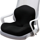 Seat Cushion, Office Chair Cushion, L-Shaped Ergonomic Car Seat Cushions, Memory Foam Chair Cushion, Lumbar Support Pillow for Wheelchair, Car, Home, Office, Desk, Black