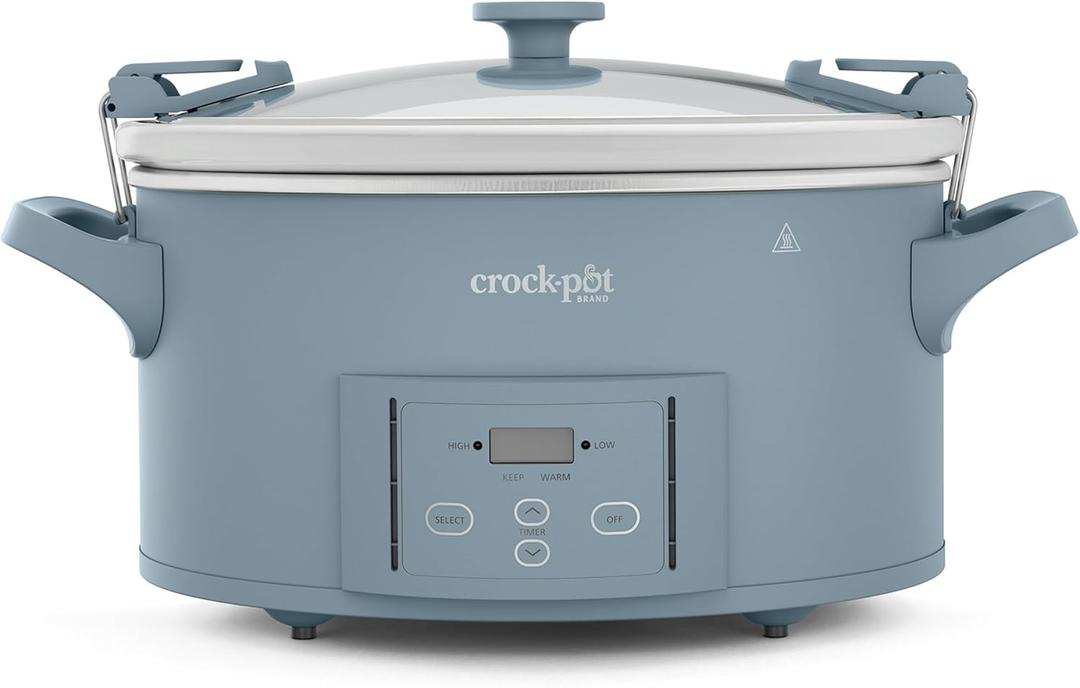 Crock-Pot Design Series 7-Quart Programmable Slow Cooker, Morning Haze Blue