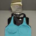 Women's Seamless Racerback Sports Bra High Impact Support Yoga Gym Workout Fitness (S)