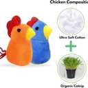 3 x Catnip Cat Toy, 6 Pack Chicken Bird Interactive Chew Kicker Toys, cat Toys for Indoor Cats, Boredom Relief Kitten Exercise, Soft Durable for All Breed