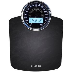 EILISON Highly Advance 2-in-1 Digital & Analog Weighing Scale for Body Weight-400lbs, 4 High Precison GX Sensor Accurate, Thick Tempered Glass, Extra Large Display (NBlack)