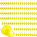 120 Pcs Mini Construction Hat Keychains Yellow LED Small Hard Hat Helmet Flashlight Keychain for Classroom Reward Goodie Bags Fillers Birthday Construction Themed Party Favors