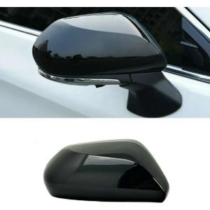 Car Side Rearview Mirror Cap Cover Trim 87945-06130 for Toyota Camry 2018 2019 2020 2021 2022 2023 Replacement (Only FIT with Singal Light Type) (Black, Right Passenger Side)