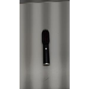 ABHI USB C Portable Hair Straightening Brush with 3 Levels Temperature, Heat Brush, Hot Comb, Hair Straightener Comb, Auto-Off, Type C - Black