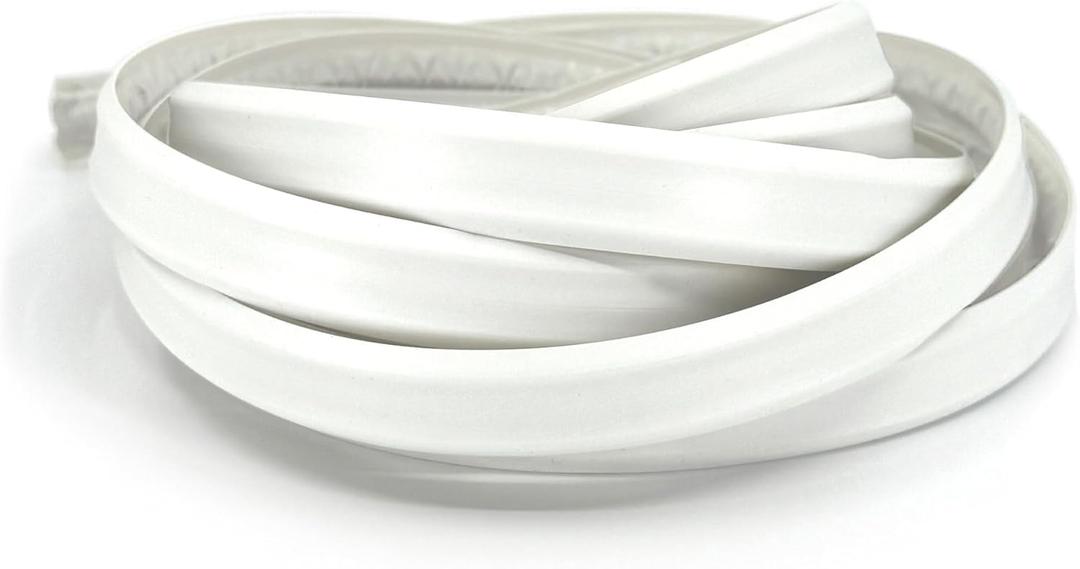 InstaTrim The Original Flexible Trim - 10ft White 1/2" Wide Adhesive Trim with Many Uses Including Bathtubs, Sinks, Counters, Tile, Floors - Made in USA