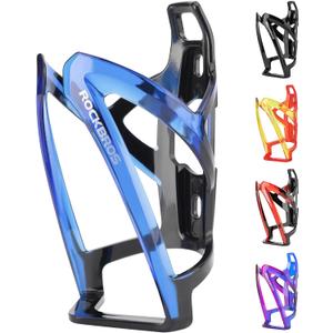 ROCKBROS Bike Water Bottle Holder Ultra-Light Bicycle Bottle Cages with Screws Tool, Universal Bike Cup Holder Rack for Road MTB Bikes (Blue-Black)