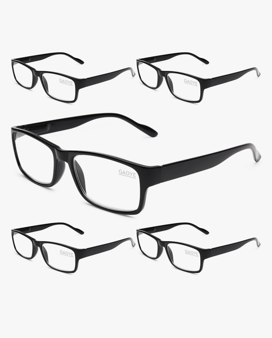 Gaoye Professional Reading Glasses for All Day - Computer Readers with Blue Light Protection - Value Pack