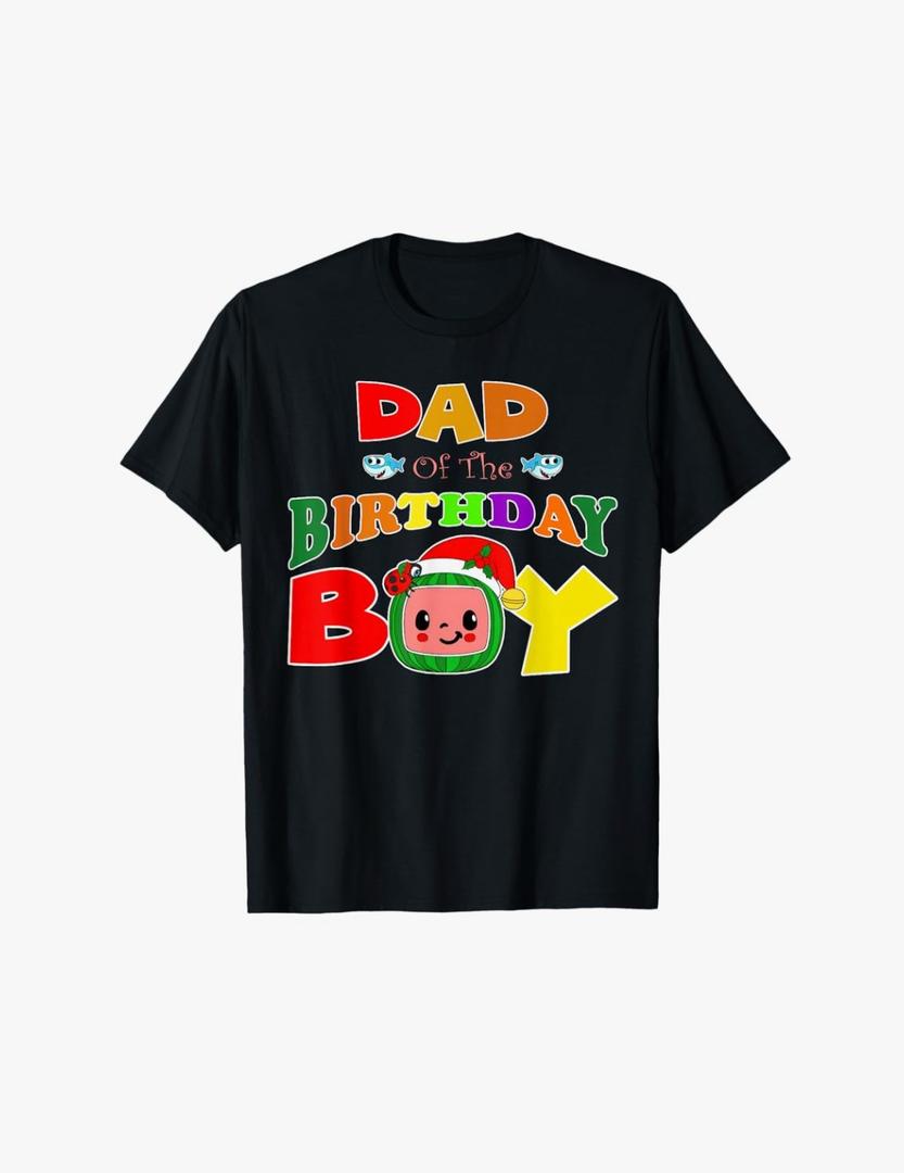Dad and Mom Of The Birthday Boy Funny Melon Family Matching T-Shirt L