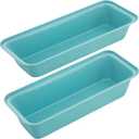 2-Pack 13 x 5 Inch Loaf Pan, Nonstick Carbon Steel Bread Pan for Baking - Large Rectangular Mold for Homemade Sourdough, Banana Bread, Meatloaf & Pound Cake