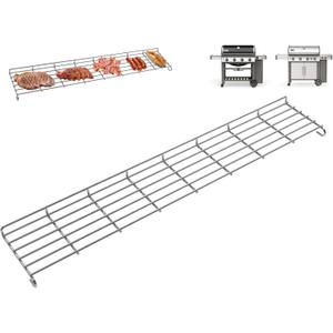 DcYourHome 66045 Warming Rack for Weber GS4 Genesis II 400 Series, Genesis II E-410 S-410 SE-410 Parts, 32 3/4 Inch Stainless Steel Warming Rack for GS4 Genesis 2 Weber 400 Grill Parts