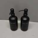 Prus Waso Matte Black Soap Dispenser Set, Kitchen Soap Dispenser Set with Black Stainless Steel Pump, Perfect for Kitchen Decor and Accessories. (Black)