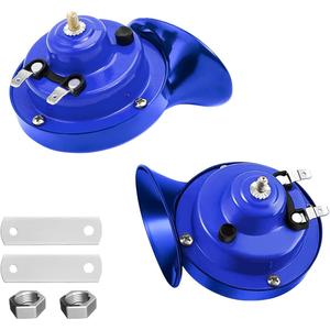 Super Loud Train Horns, Car Waterproof Durable Air Electric Snail Horn, 12V Raging Sound Air Horns Replacement Kit, Automotive Accessories Universal for Car, Motorcycle, Truck, Bike, Boat (Blue)