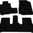 Floor Mat Compatible with 2007-2011 Honda CR-V, Factory Fitment Car Floor Mats Front & Rear Nylon by IKON MOTORSPORTS, 2008 2009 2010 (Black)