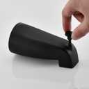 Slip Fit Tub Spout with Pull-Up Diverter for 1/2 inch Copper Tube, Matte Black