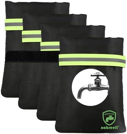 2Pack Outdoor Faucet Covers for Winter Freeze Protection 8.5″x5.9″x1.9″ Thicker Hose Bib Covers for Wall Taps Outside, Insulated Bags Spigot Cover with Unique Reflective Strips, Christmas Gifts