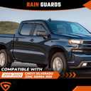 Rain Guards Fit for Chevy Silverado/GMC Sierra 1500 Crew Cab 2019-2026, Tape-on Durable Side Window Wind Deflectors & Visors 2019-2026 Silverado/Sierra 2500HD 3500HD Crew Cab Rain Guard Black 4 PCS