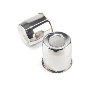 2Pcs 5.15" Push Through Wheel Center Caps Stainless Trailer Hub Cap for Truck SUV RV Wheel Rim (Fit 5.15" Bore 4.92" H Chrome)