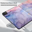 for M3/M2 iPad Air 11 inch 2025 2024 Case/iPad Air 5th & 4th Gen 2022 2020 Cover, Shockproof Tablet Case with Trifold Stand & Pencil Holder & Auto Sleep/Wake, Abstract Marble