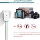 2 x BESTEK European Travel Plug Adapter, International Power Plug with USB+Type C PD20W Outlet Adaptor Charger for US to Most of Europe EU Iceland Spain Italy France Germany1 Pack (White 01)