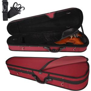 adm 4/4 Full Size Violin Hard Case Basic Professional Triangular Shape Backpack, Super Light Suspension  (Red)