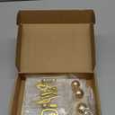 Yerliker 34 Pcs Happy Birthday Cake Toppers Decorations Birthday Candles DIY Cake Decor for Men Women Wedding Anniversary(Gold)