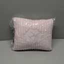 PAVILIA Travel Blanket Pillow in Soft Bag with Pockets, Airplane Blanket Set, Plane Blanket Compact Packable, Flight Essentials Car Pillow, Travelers Accessories Gifts, Luggage Strap, Light Pink (65 x 40 inches)