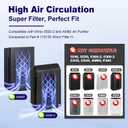 116130 Replacement Filter H for Winix 5500-2 AM80 Plasmawave Air Purifier, High Efficiency Filter and Activated Carbon Filter Combo Pack, 2 Set