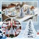 Amyhill 6 Pieces 3-D Winter Pine Tree Centerpieces Christmas Winter Theme Party Decorations Christmas Pine Tree Table Centerpieces Sign for Xmas Table Decorations