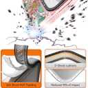 for iPhone 16 Case Cute - Durable Shockproof 6.6 ft Drop Impact Phone Case - Funny ET Alien Design (6.1") Glitter Pink